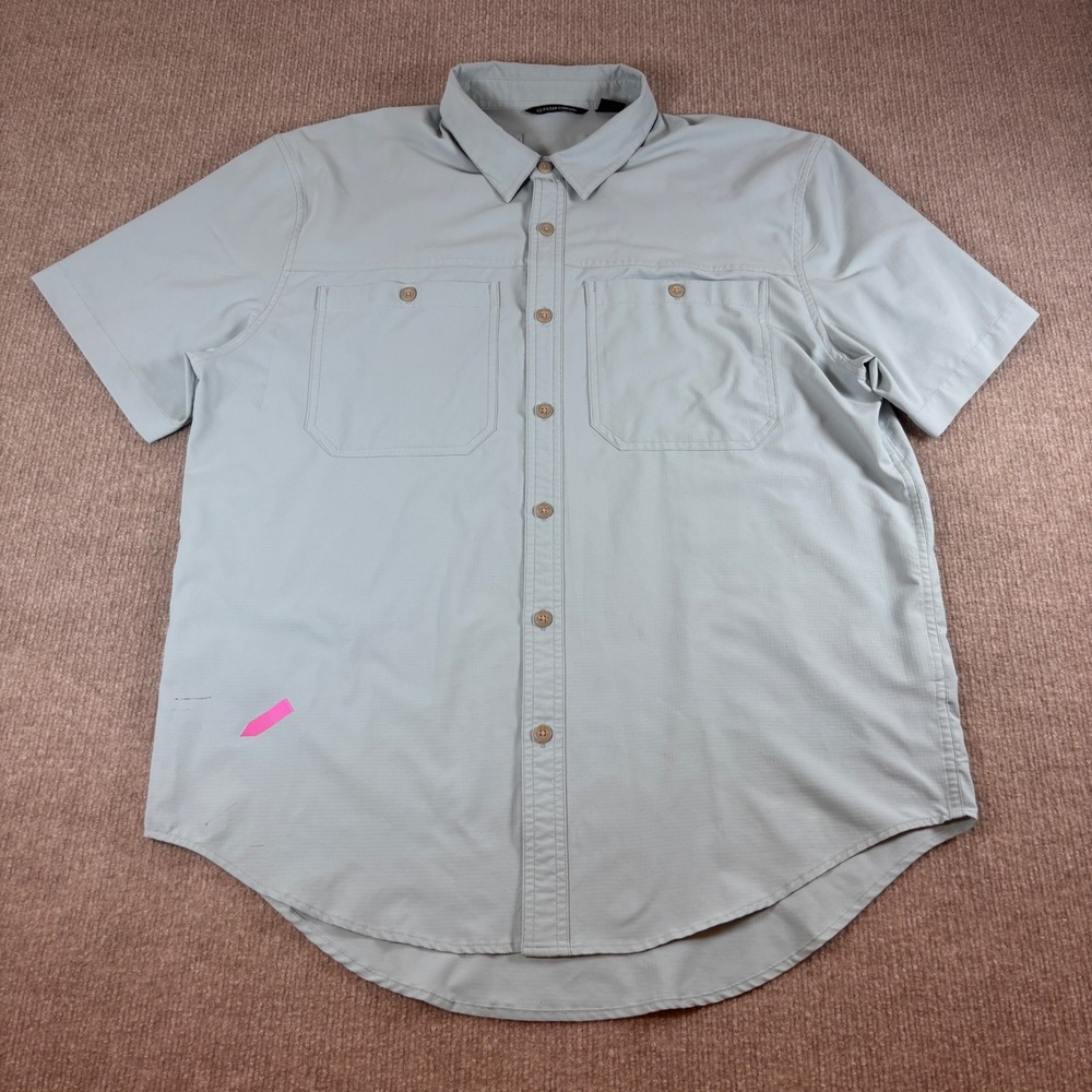 CC Filson Gulf Blue Ultralight Short Sleeve Button Down Shirt Men's Size Medium